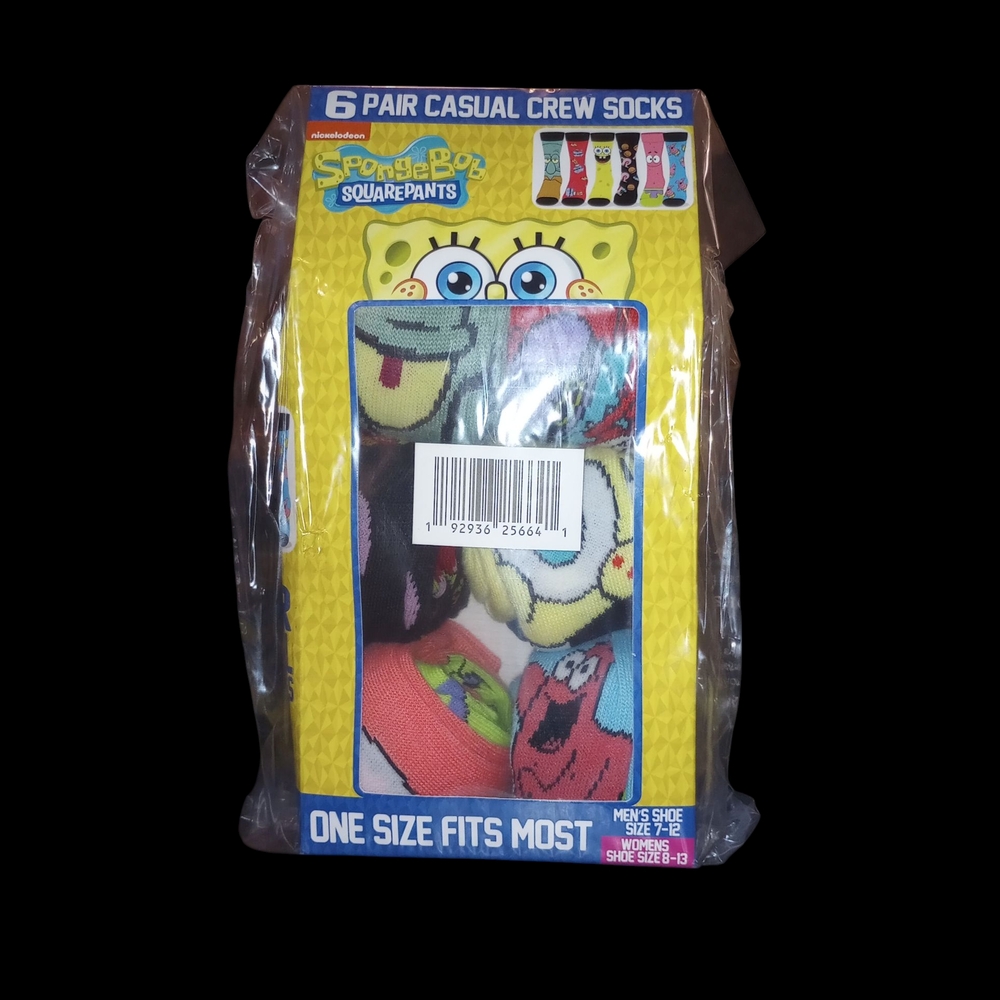 SpongeBob SquarePants Colorful Crew Socks Set